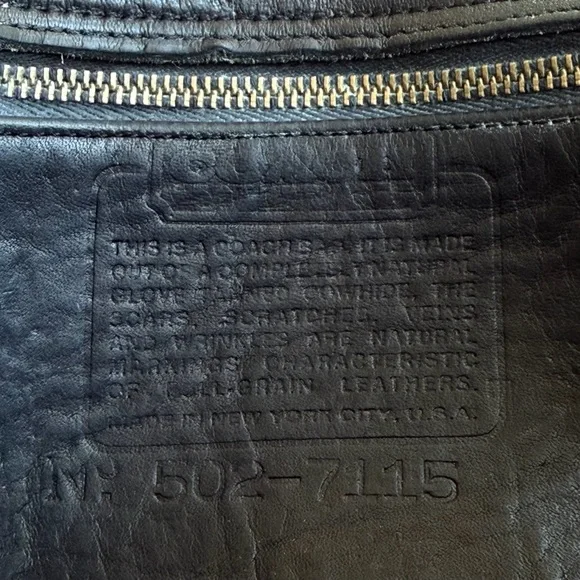 Vintage Coach Black Leather Crossbody Saddle Pouch Bag 9590 Made In NYC '80's - Picture 13 of 16